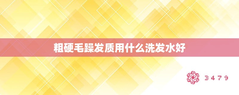 粗硬毛躁发质用什么洗发水好