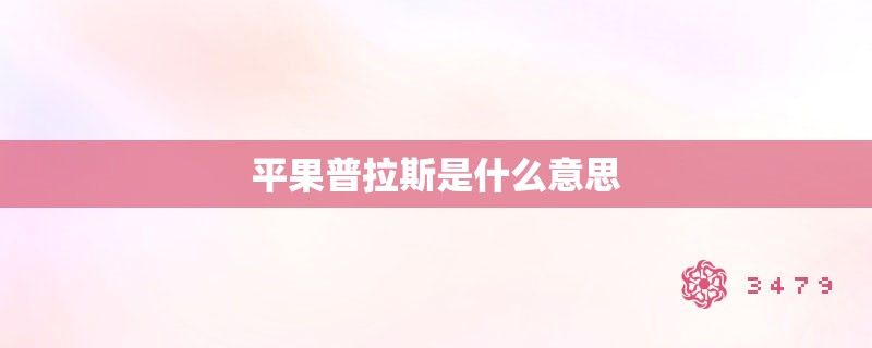 平果普拉斯是什么意思